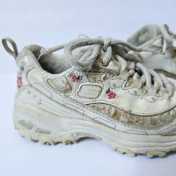 Sketchers D'lites Platform Sneakers Play Condition size 11 Floral Embroidered - Picture 7 of 15